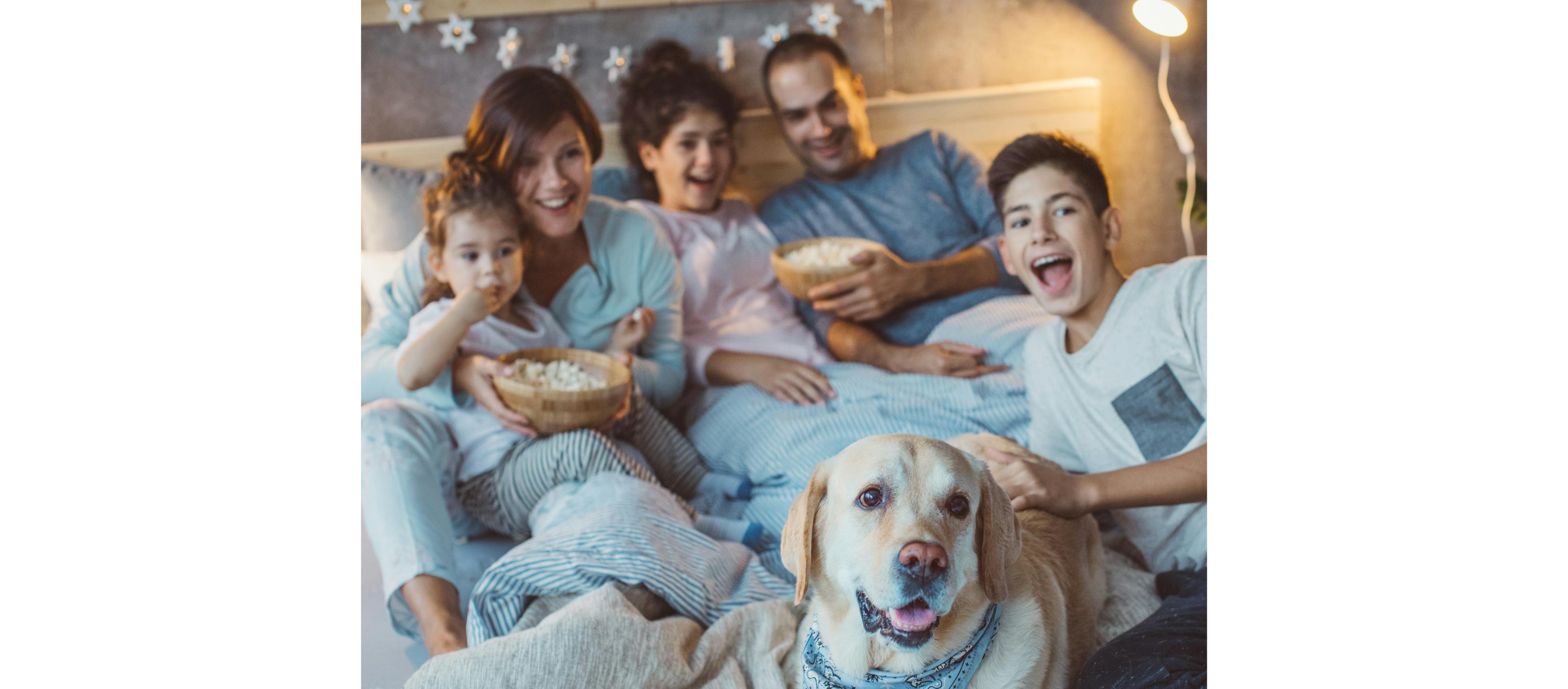 Happy family creating holiday memories together