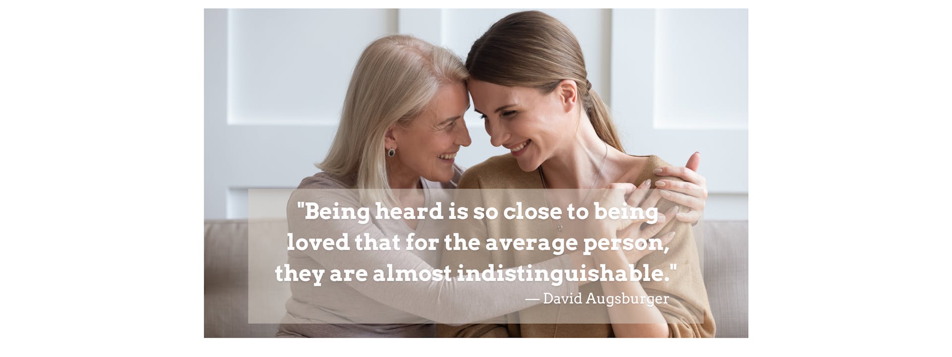 Mother giving a hug and bonding with her adult daughter