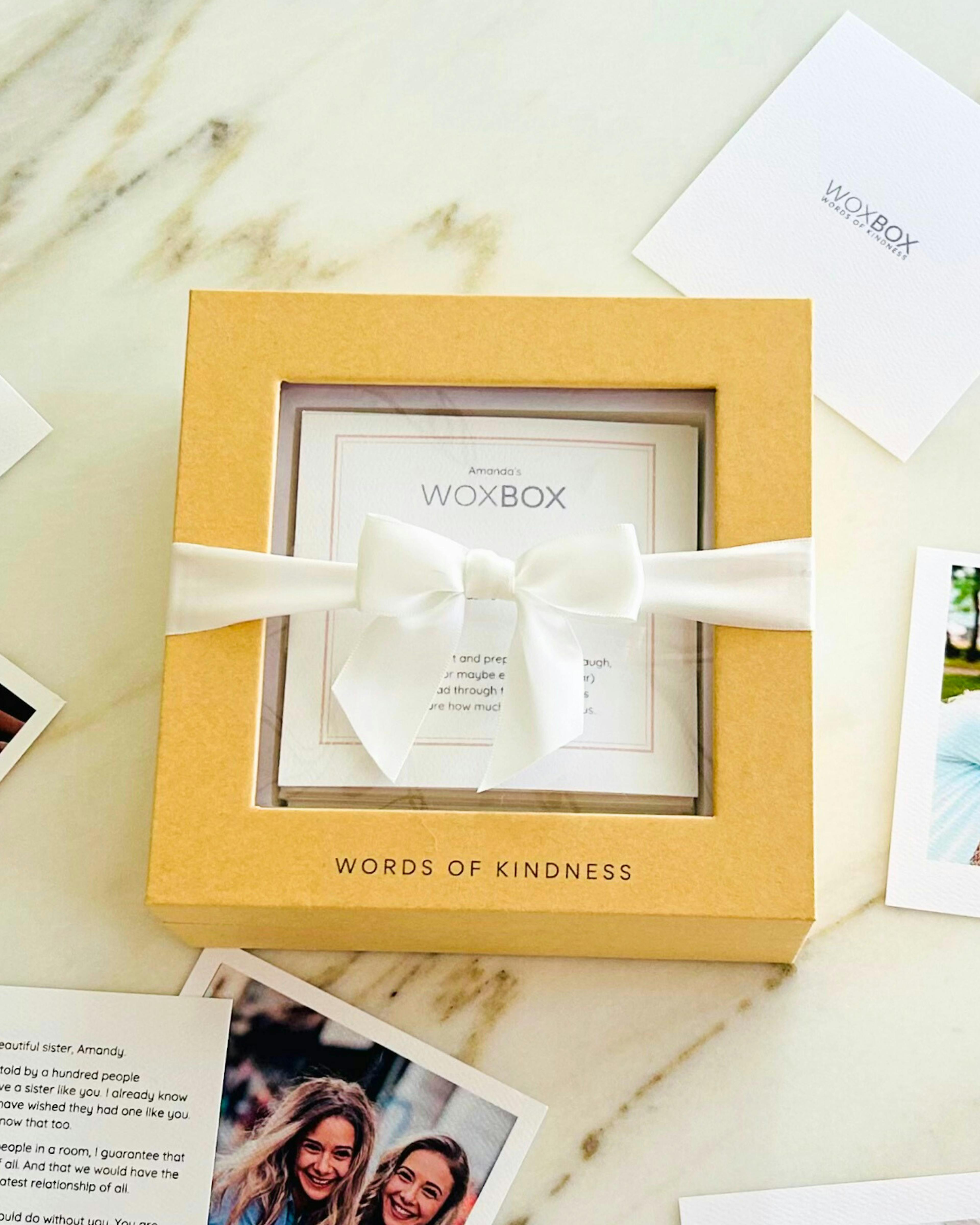 Woxbox keepsake gift with heartfelt messages