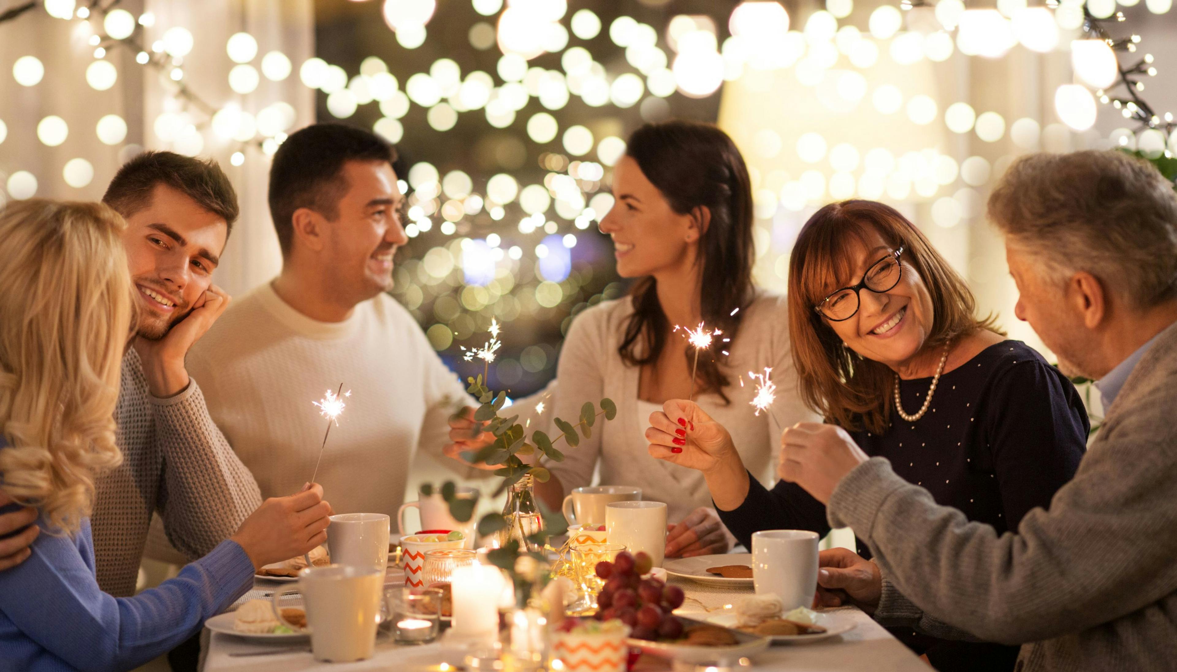 Family and friends connecting on New Year's Eve