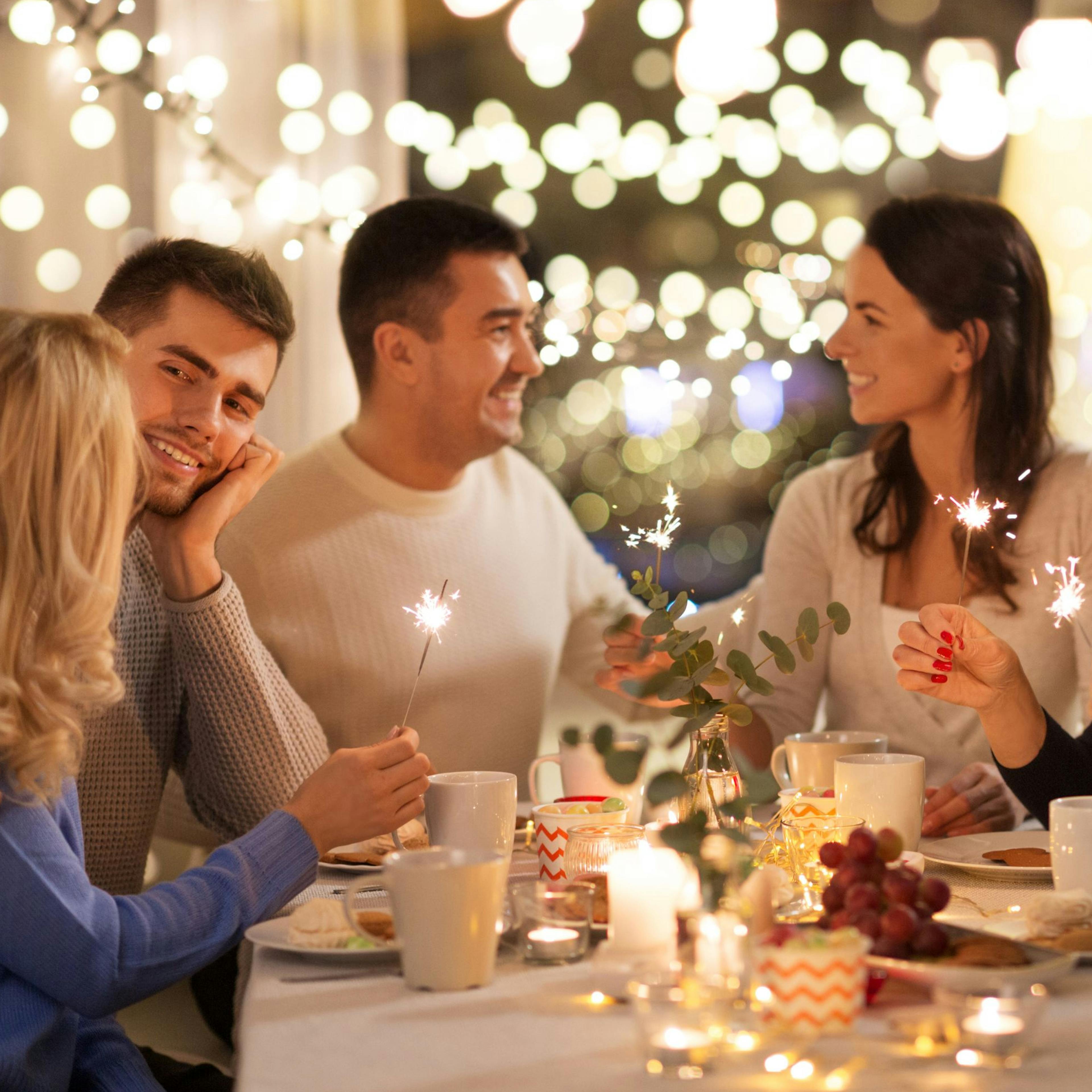 Family and friends connecting on New Year's Eve