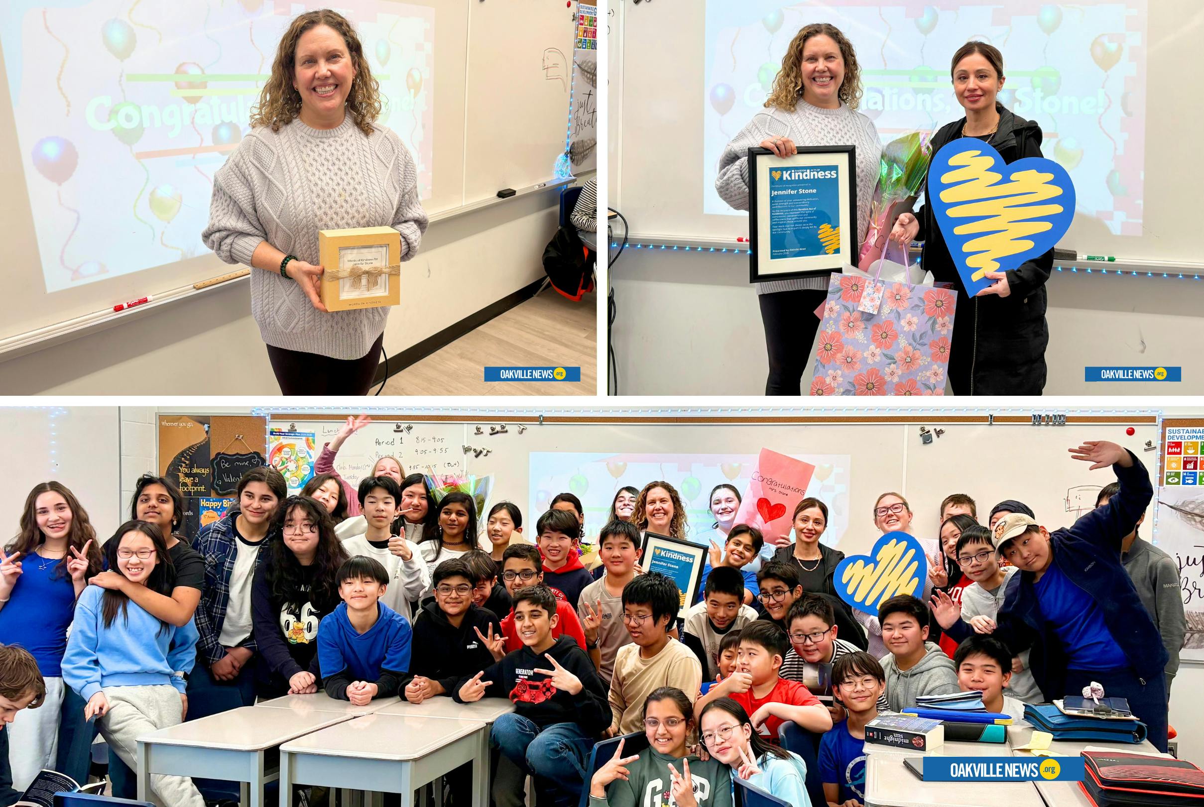 Honouring a local teacher with a Woxbox from students and colleagues through the Woxbox Giving Back Program and Village Media’s Random Acts of Kindness initiative.