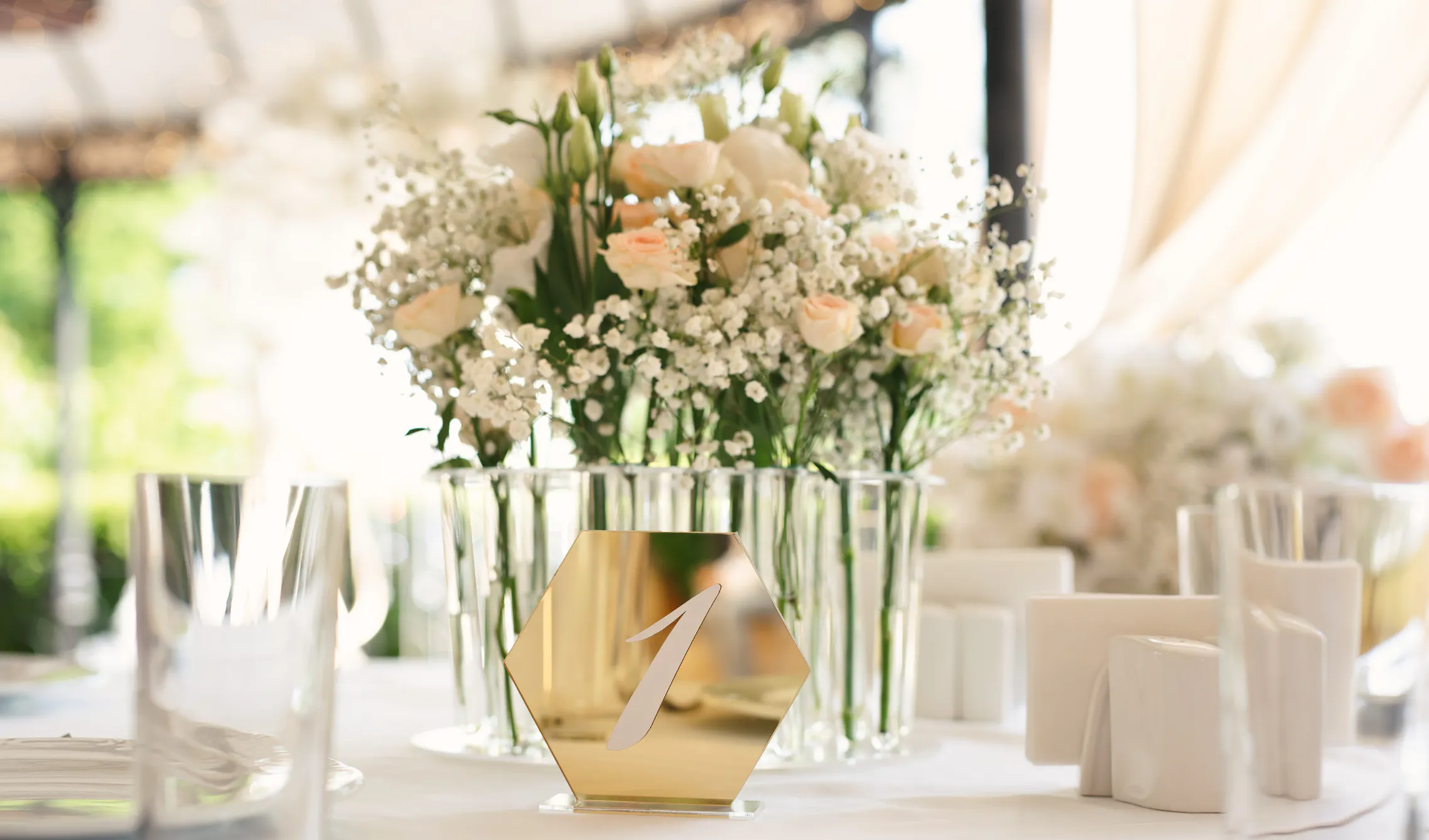 Wedding guest table representing a display for wedding guest book alternative