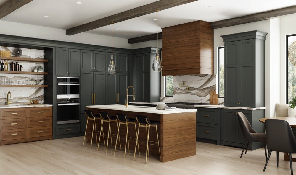Kitchen Image - green gray walnut