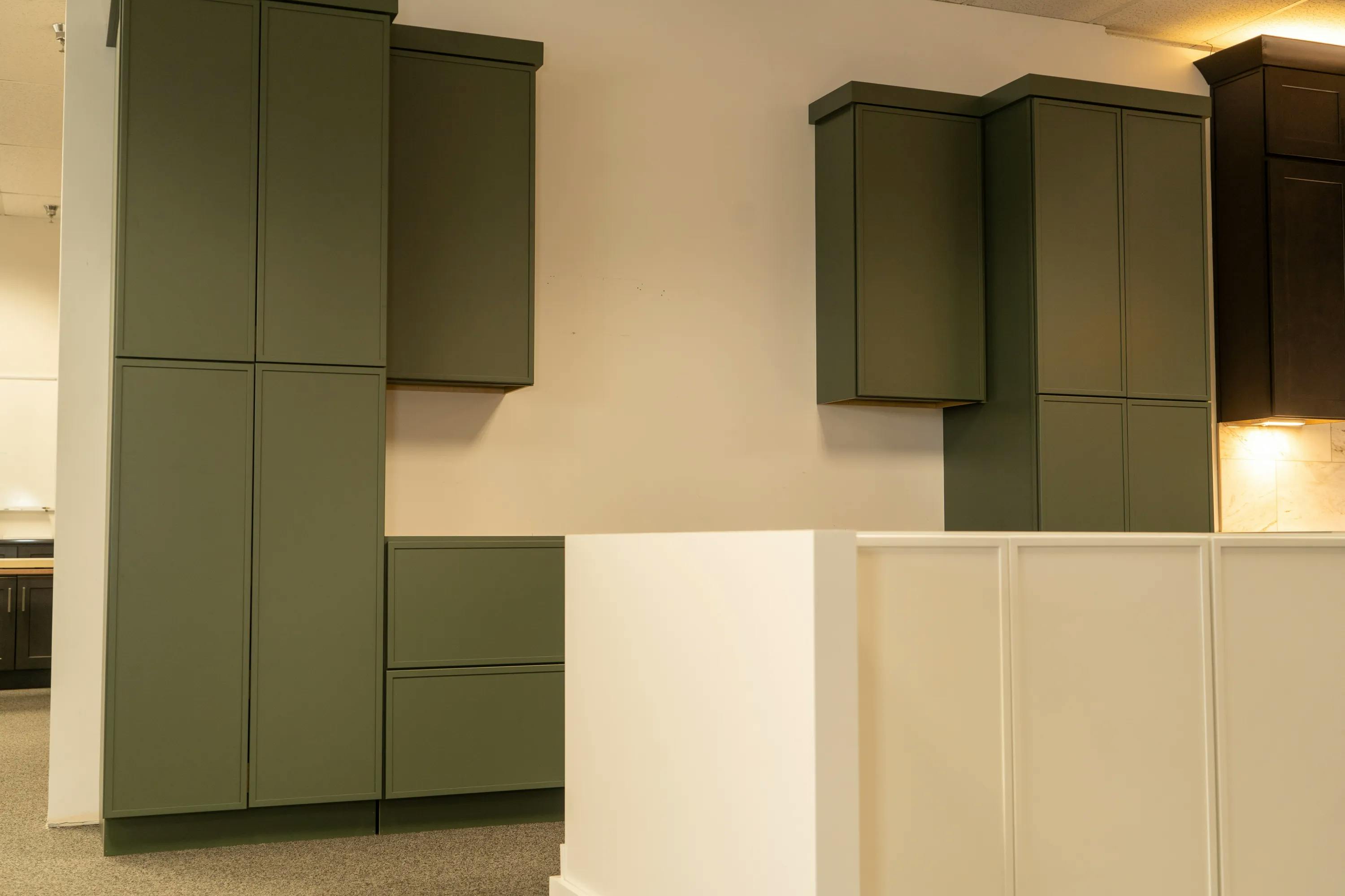 Slim Green Shaker Cabinet