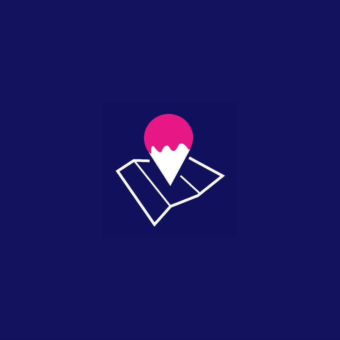 Splatmap's logo, a map pin on a blue map. The pin has pink paint dripping from the top.