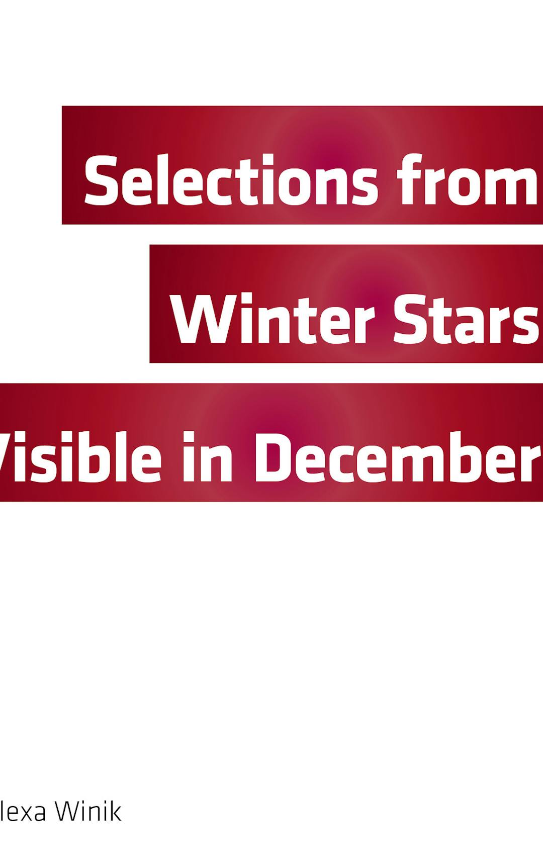 Selections from Winter Stars Visible in December
