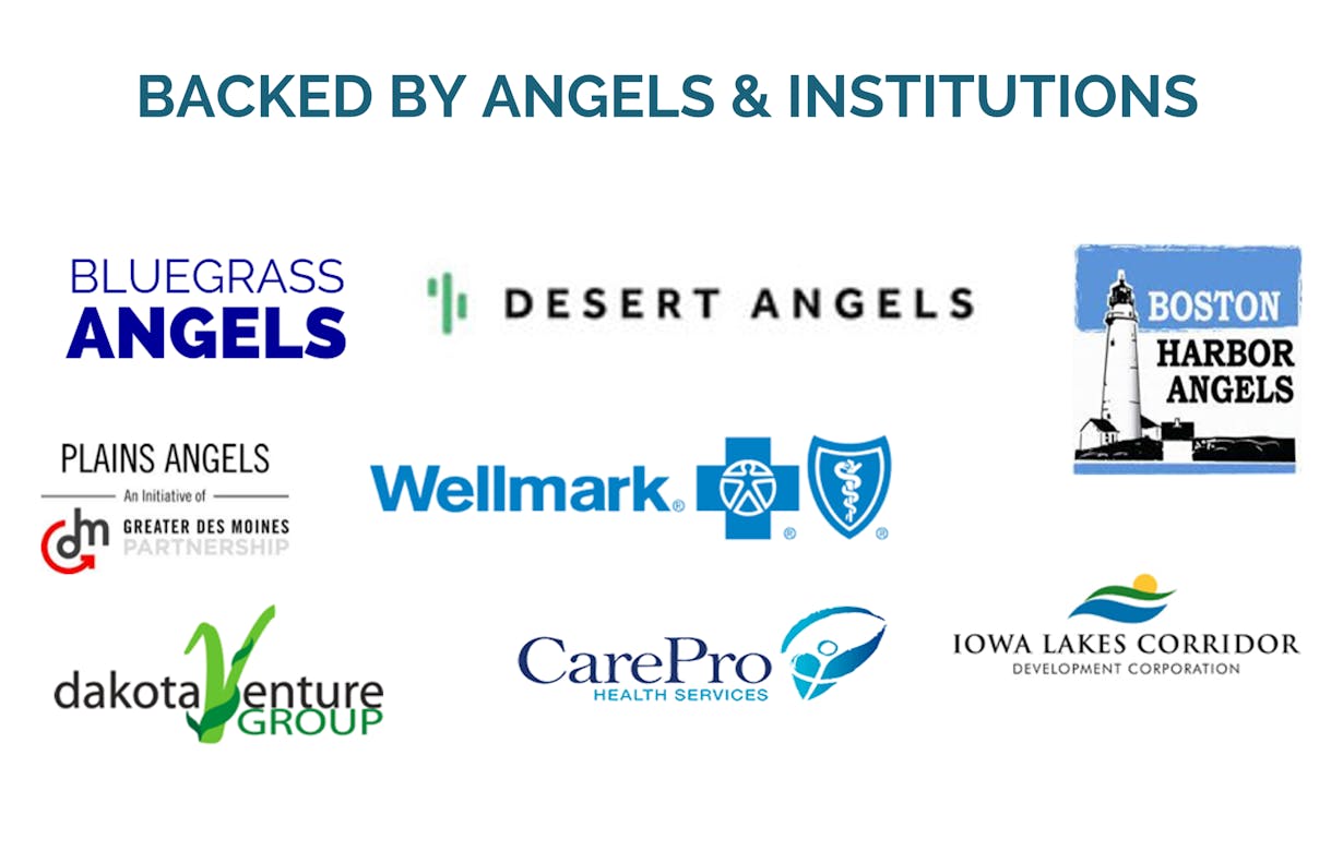 Bluegrass Angels Desert Angels Plains Angels Wellmark Boston harbor Angels Iowa Lakes Corridor CarePro Health Dakota Venture Group