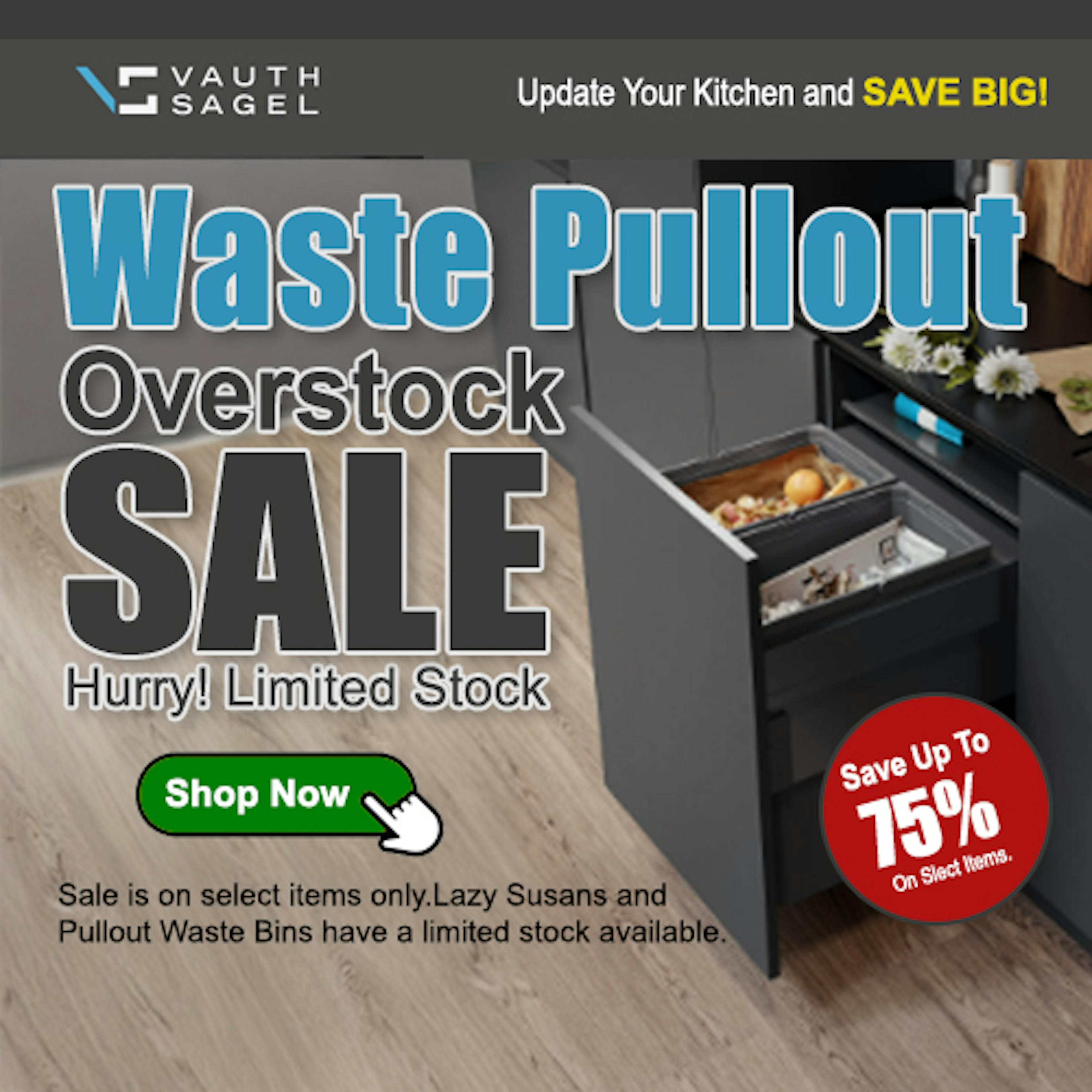 Vauth-Sagel Waste Bin Pullout Sale