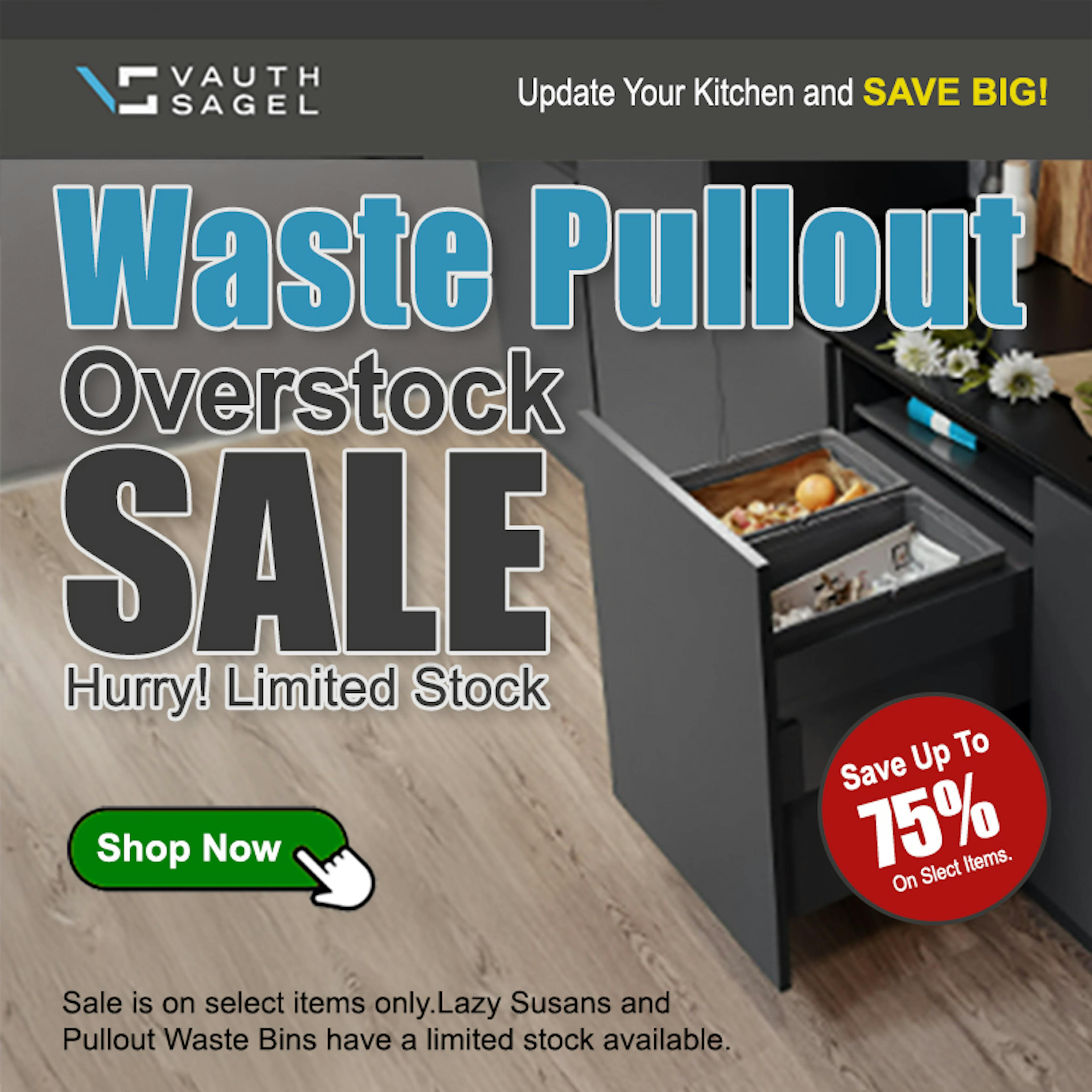 Vauth-Sagel Pullout Waste Bin Overstock Sale