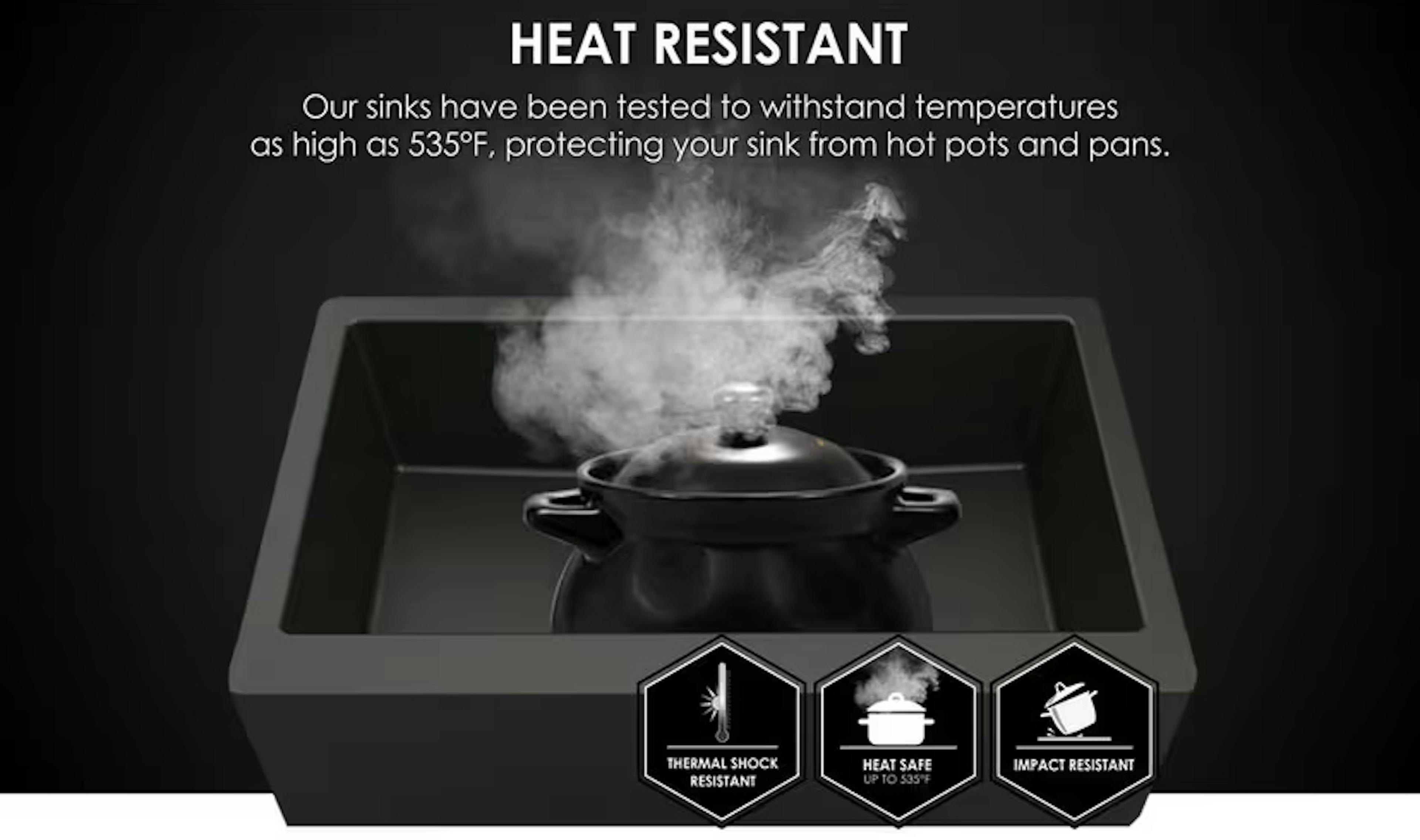 Karran Sinks are Heat Resistant Up to 535 Degrees
