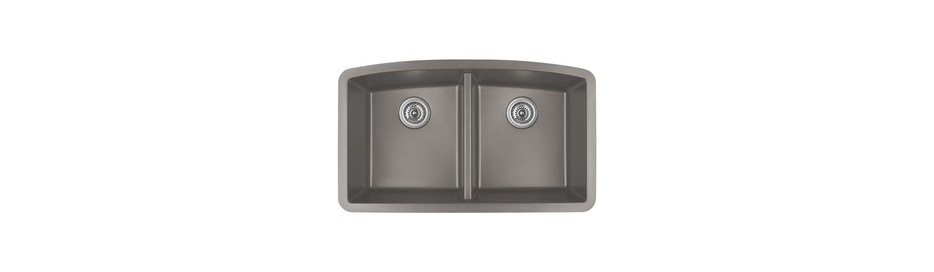 QU-710-CN Quartz Under Mount Double Equal Bowl Kitchen Sink