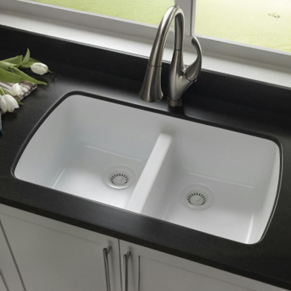 Karran Seamless Acrylic Double Bowl