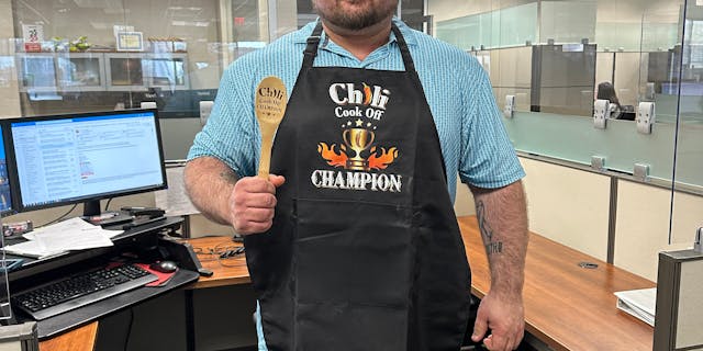 Wurth employee in an office building