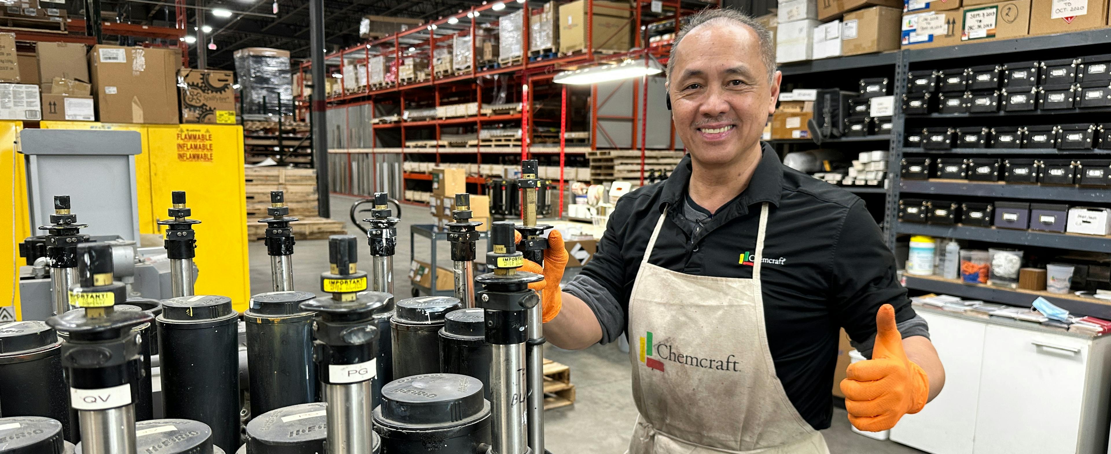 Wurth employee posing for camera