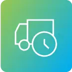 Lorry and clock graphic