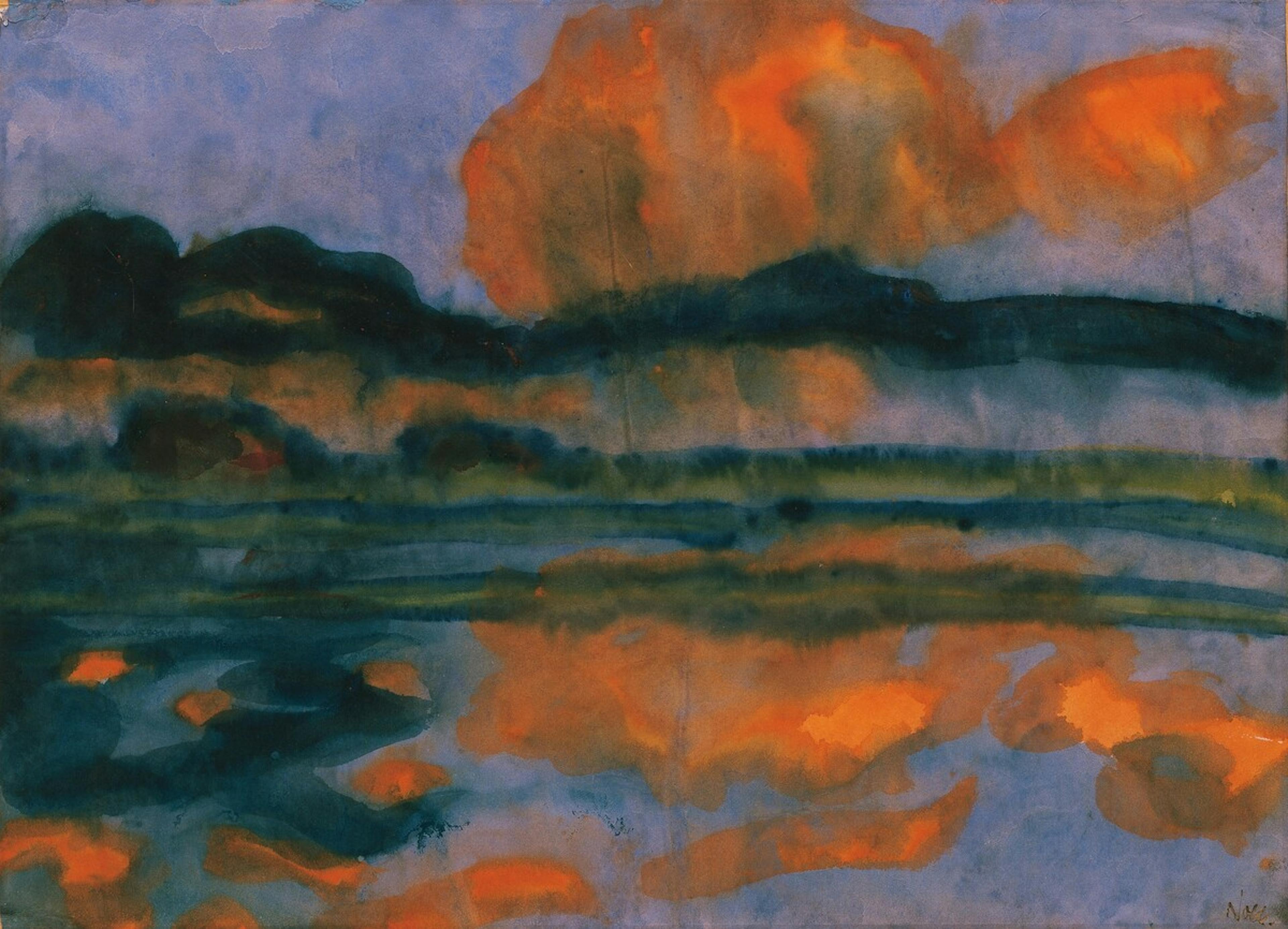 "Cloud Reflection in the Marsh” by Emil Nolde
