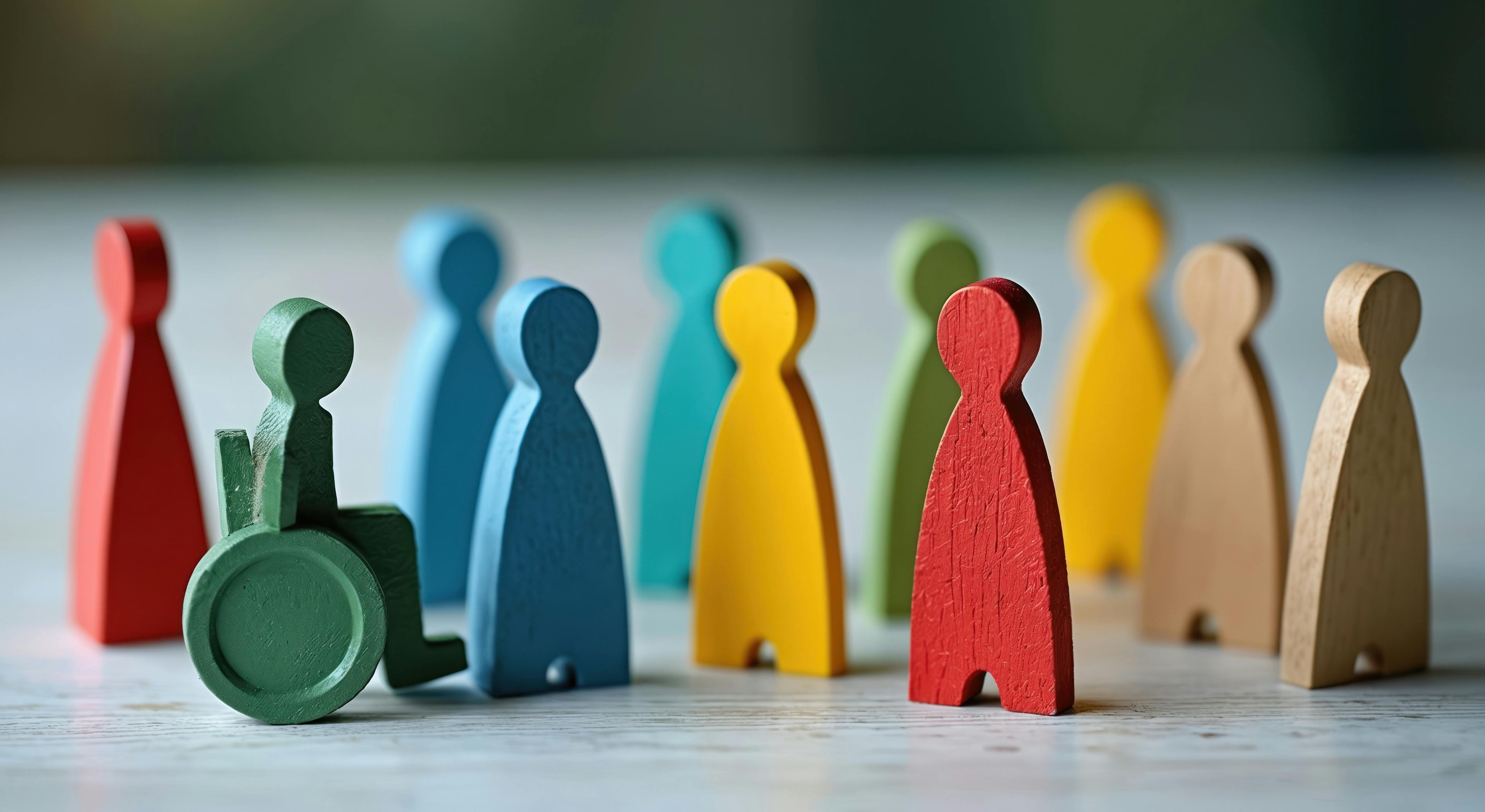 Wooden figures representing diversity