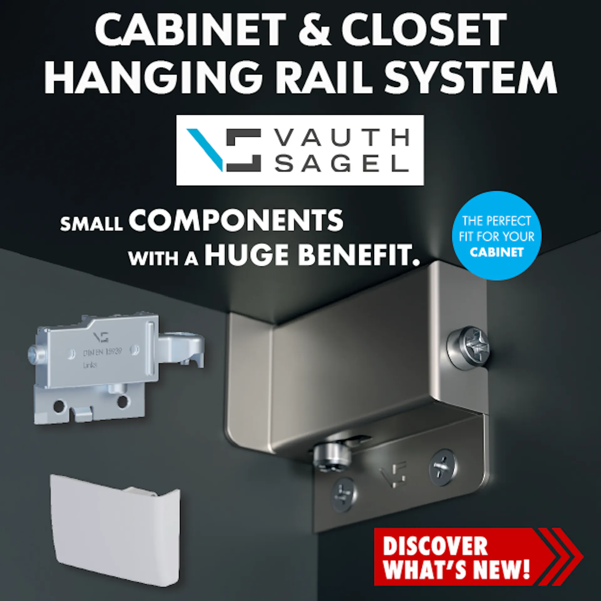 Vauth-Sagel Cabinet & Closet Hanging Rail System