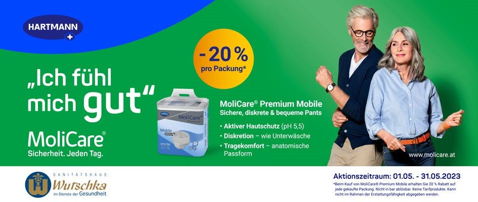 20% Rabatt auf alle Molicare Premium Mobile Produkte 