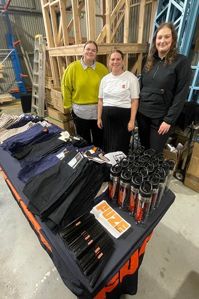 WWG employees at the stand