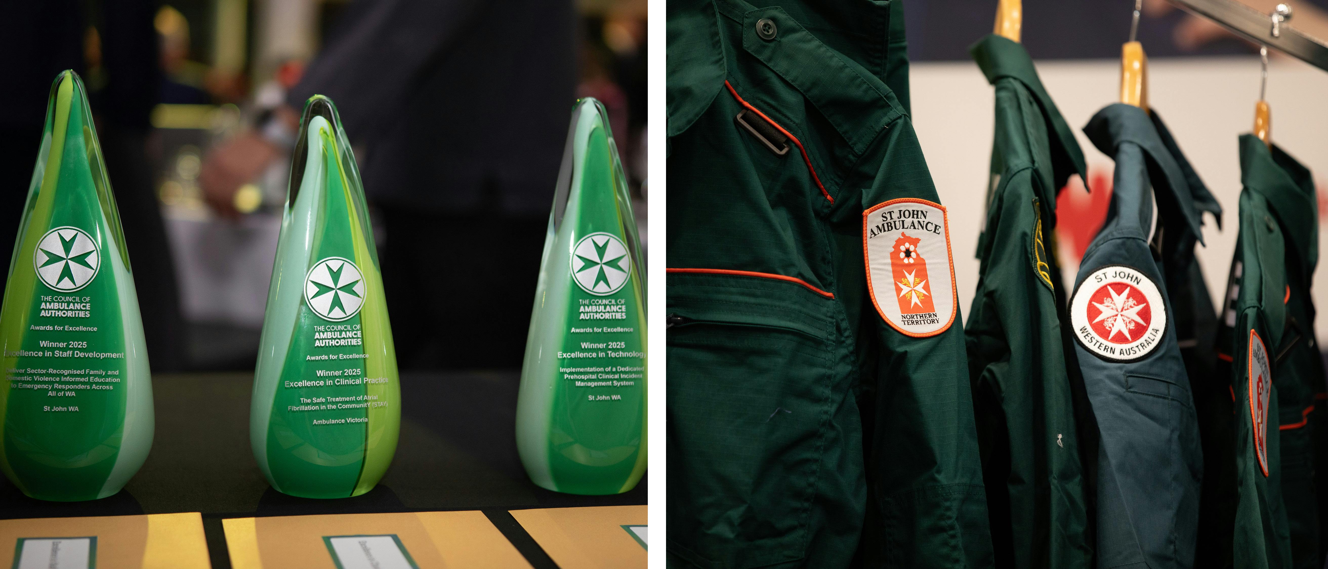 Close up of WWGU-supplied ambulance uniforms
