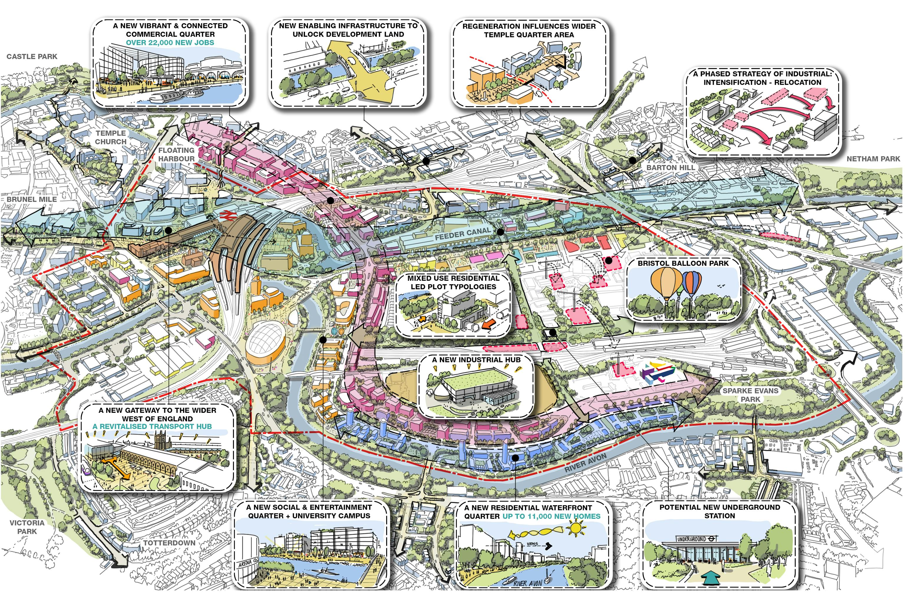 Bristol Temple Meads Masterplan © Weston Williamson Partners