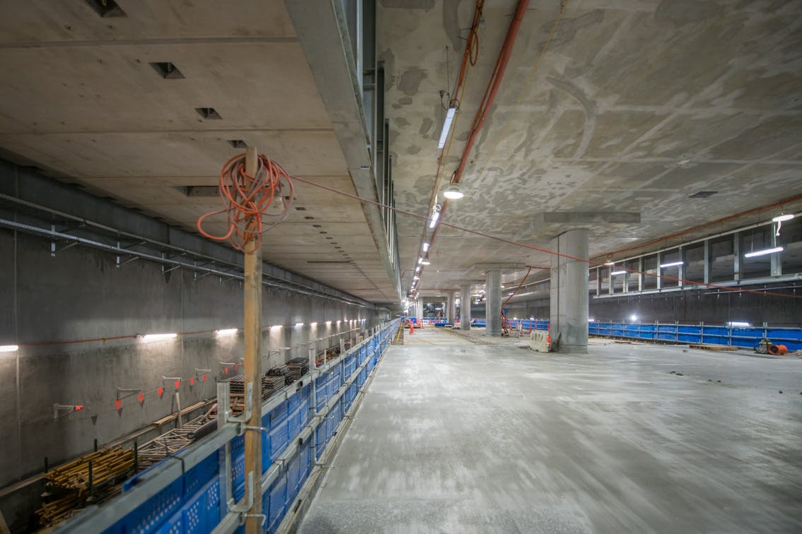 Anzac Station Platform Late July 2022