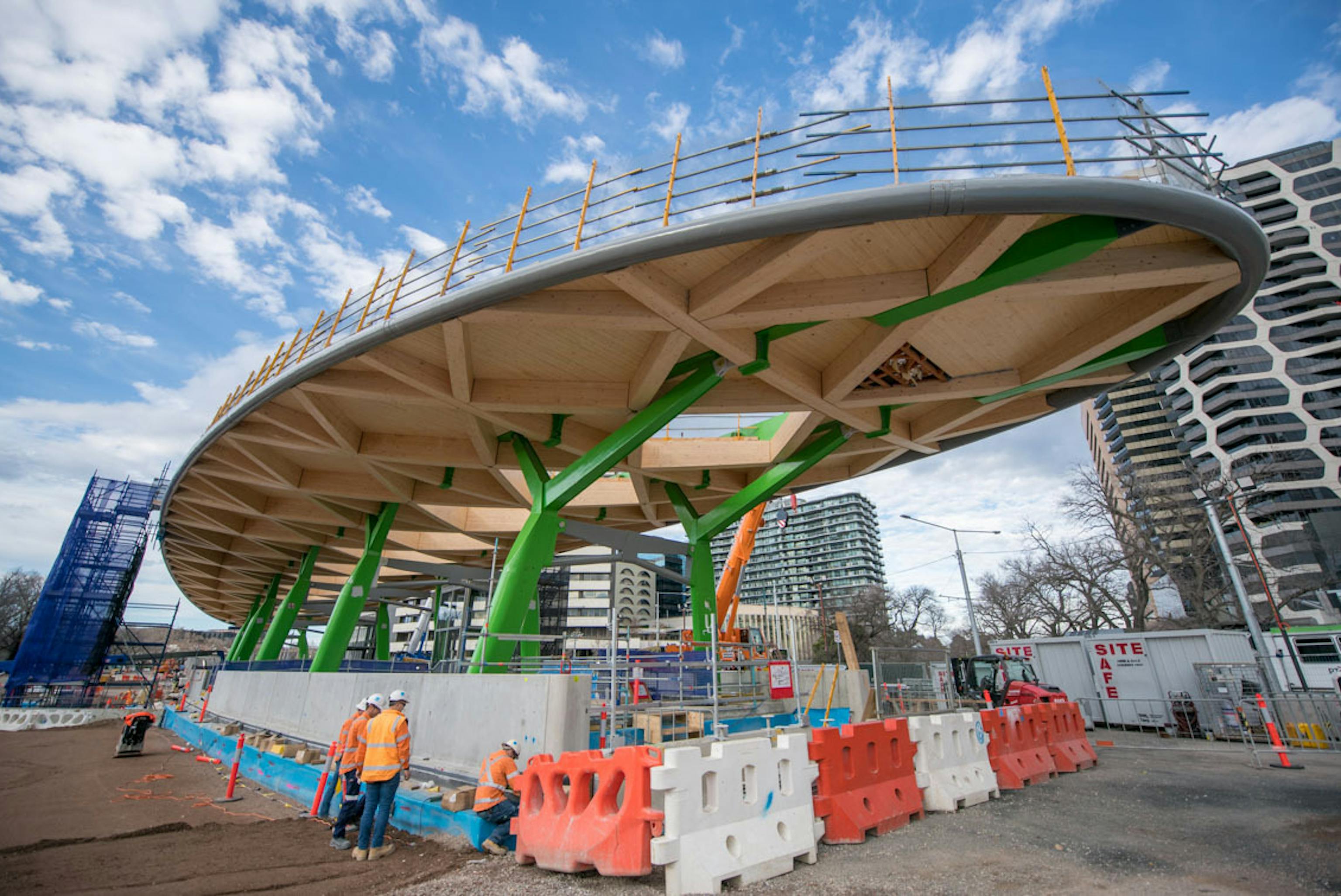 Anzac Station Tram Train Interchange July 2022