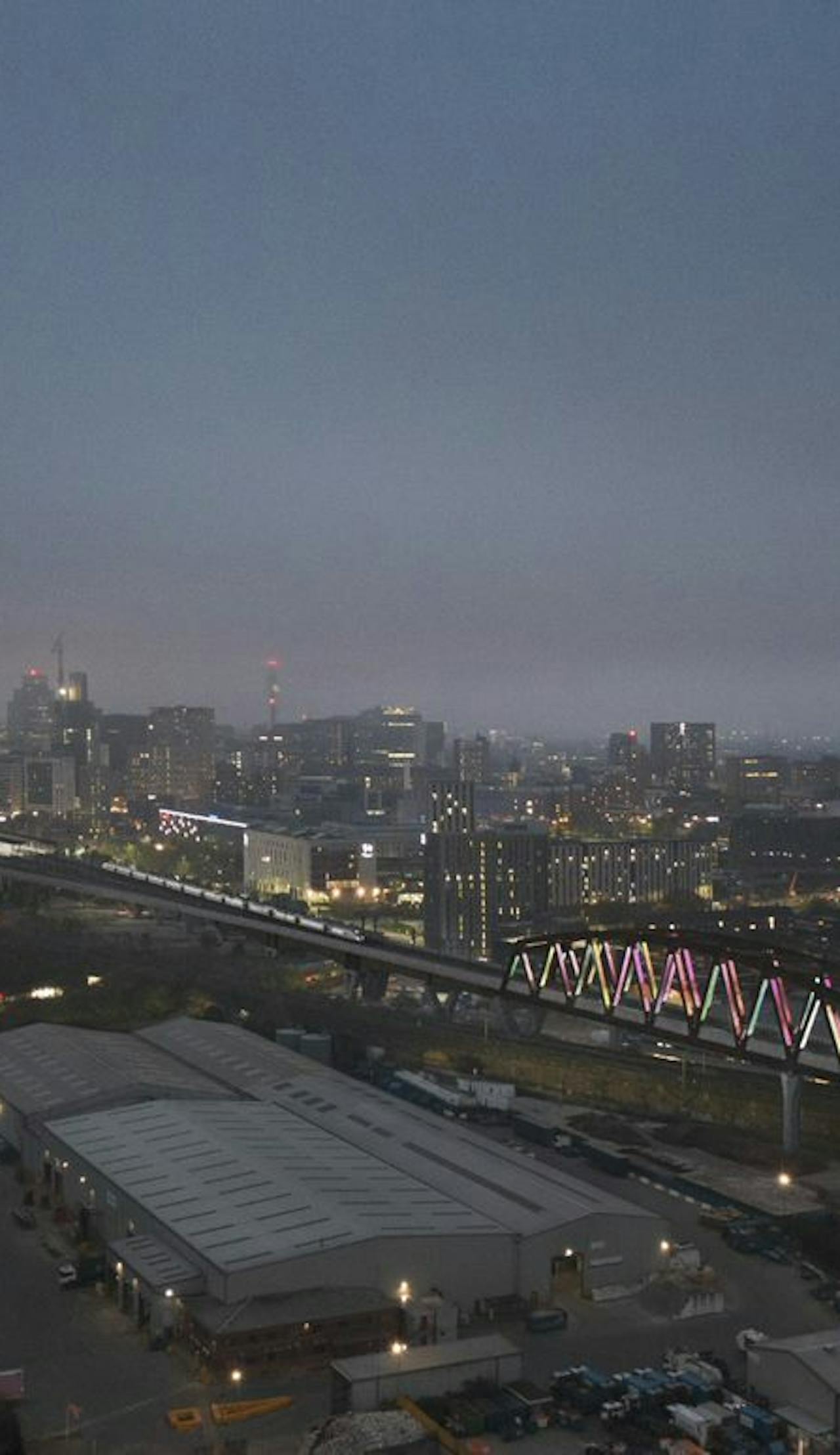 Bellingham bridge at dusk