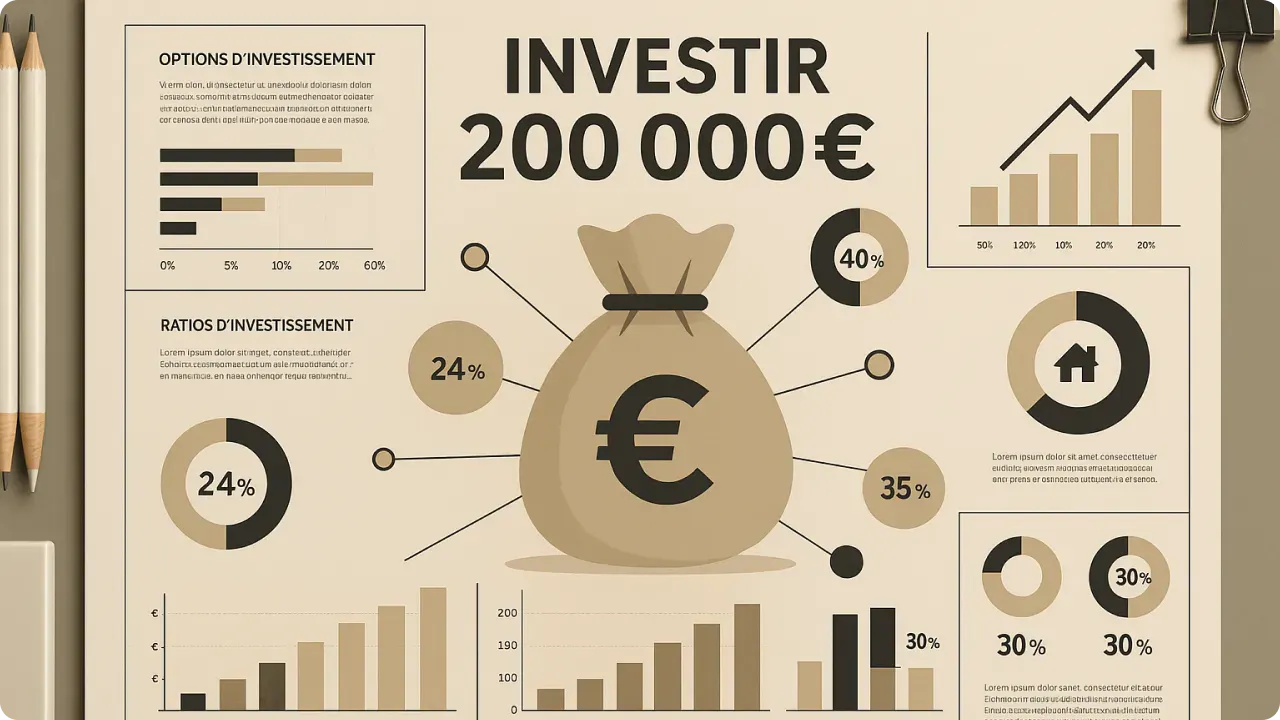 Combien rapportent 200 000 euros selon le type de placement ?