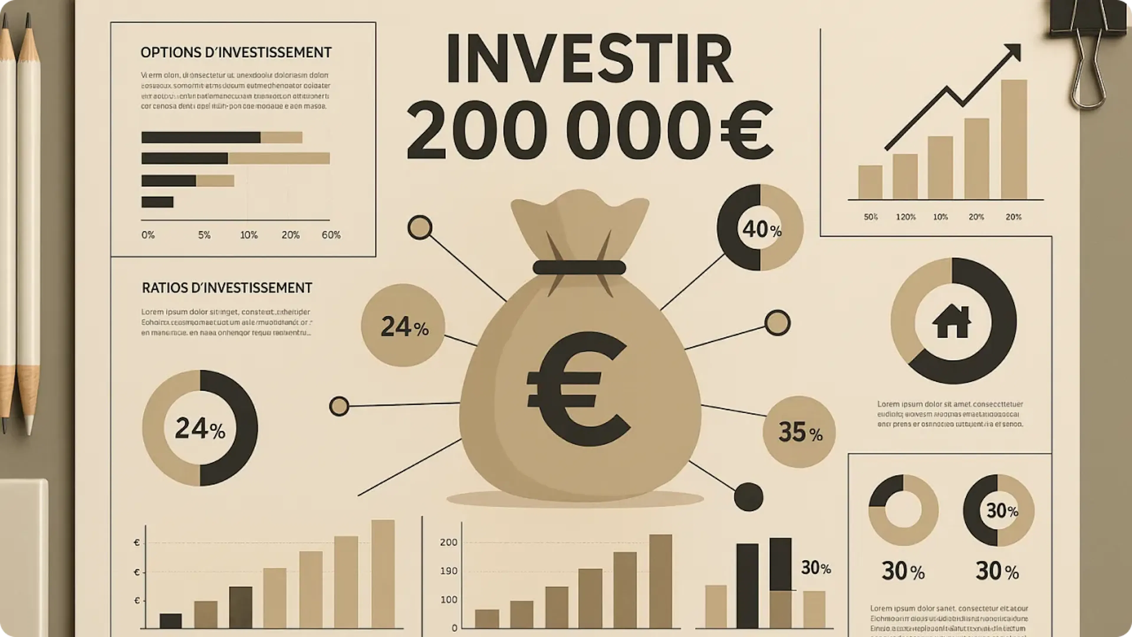 Combien rapportent 200 000 euros selon le type de placement ?