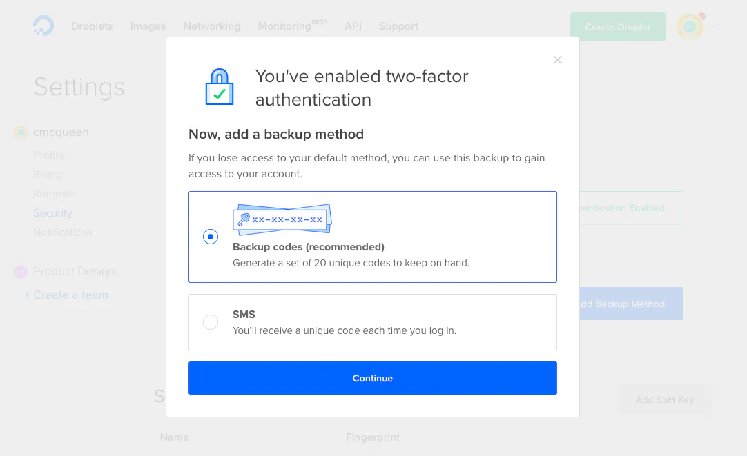 Add backup methods