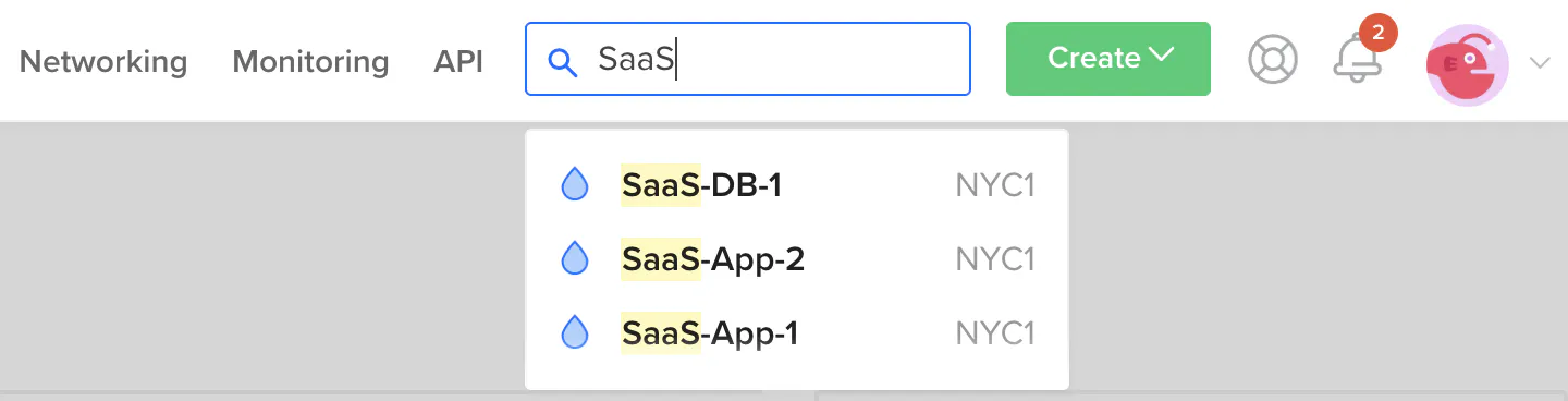 Easier Droplet search