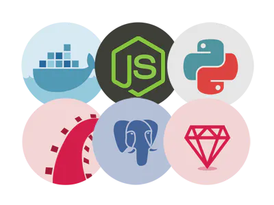 Docker Node Python Rails PHP Ruby