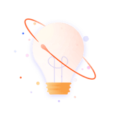 Lightbulb with atom