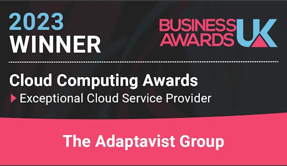 Cloud Computing Awards: Exceptional Cloud Service Provider winner badge