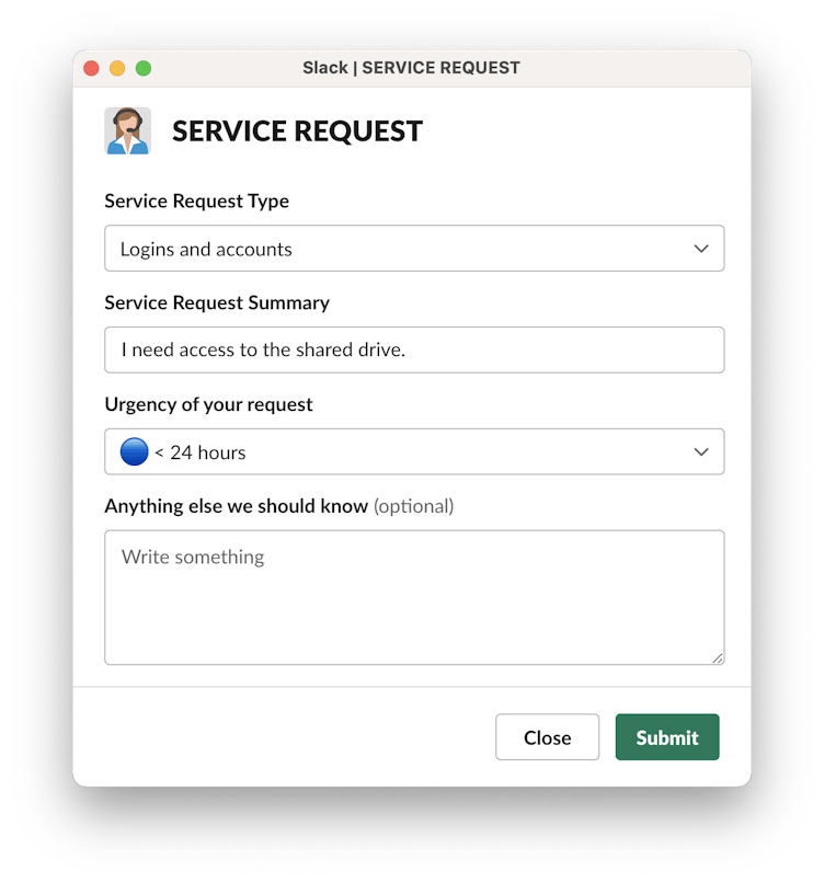 Implement your own Slack ticketing systems