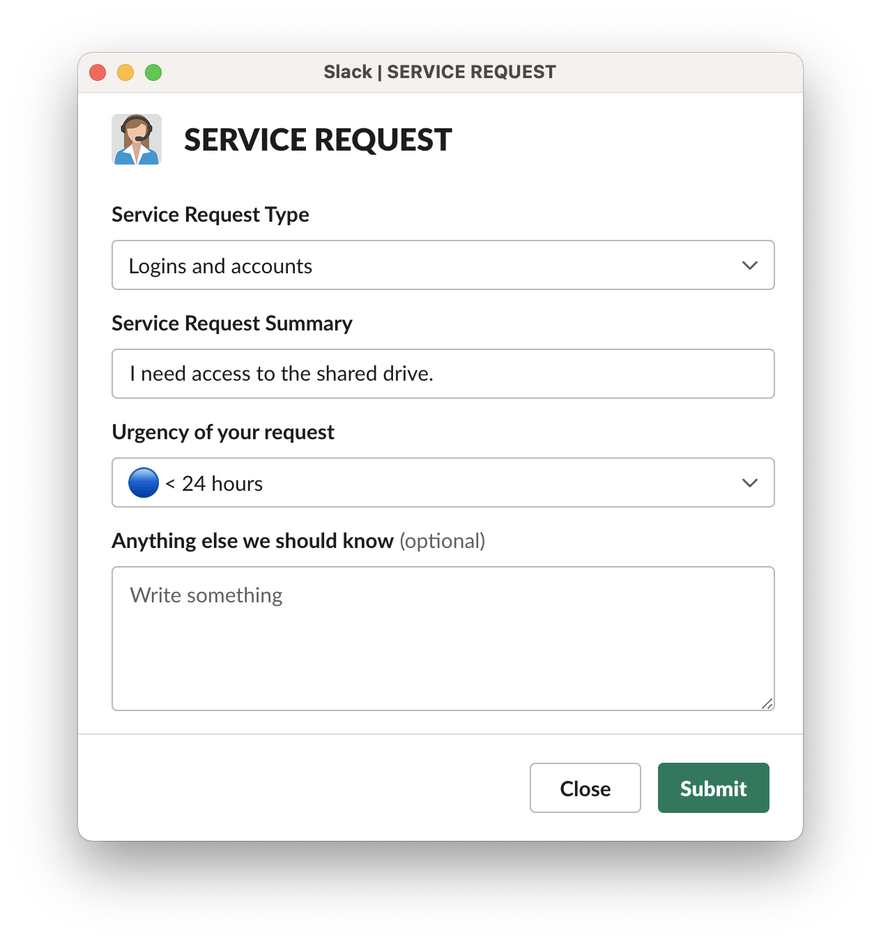 Implement your own Slack ticketing systems