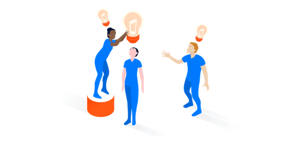 People having a lightbulb moment