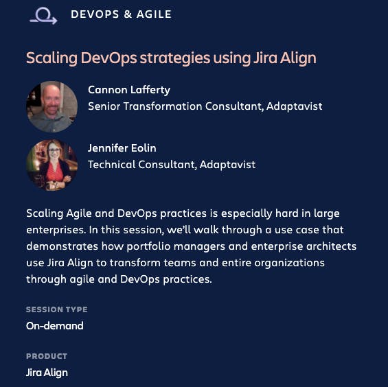 Scaling DevOps with Jira Align at Atlassian Team ‘21