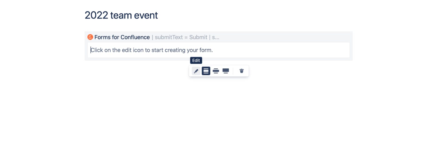 Creating a form in Confluence