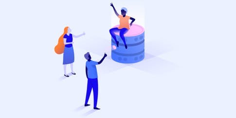 Illustration of someone sitting on a Server