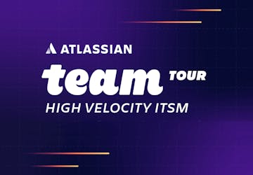 Come and see our ITSM experts at Atlassian Team Tour: High Velocity ITSM for a free, half-day event of networking, product demos and talks.  