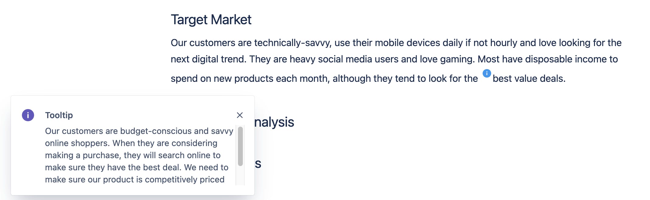Screenshot of tooltip macro in Confluence