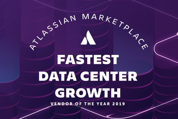 Data center background with award logo