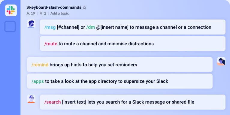 Slack slash commands