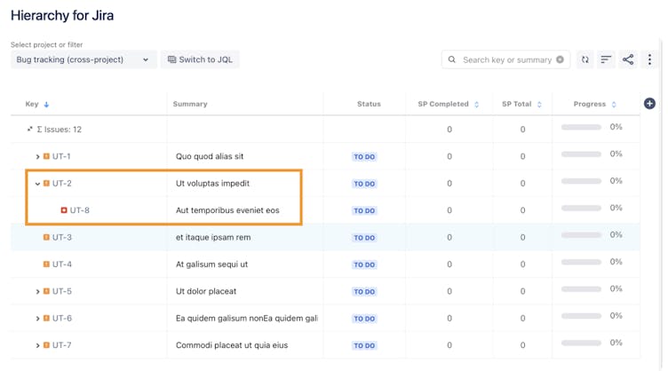 New hierarchy link direction for Jira linked issues in Hierarchy for Jira