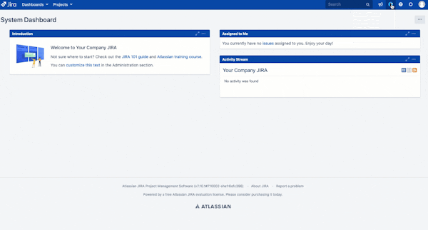 animation showing content in Jira