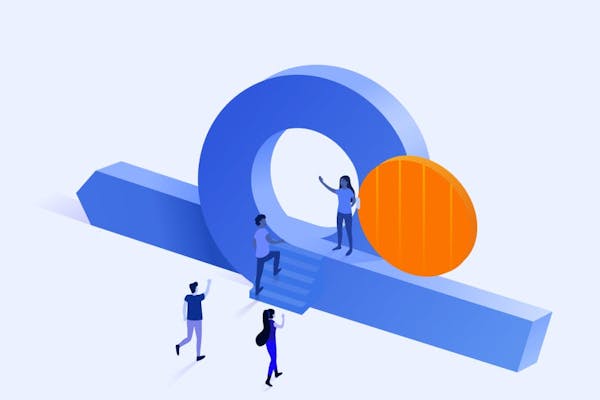 Illustration of people working in an agile environment